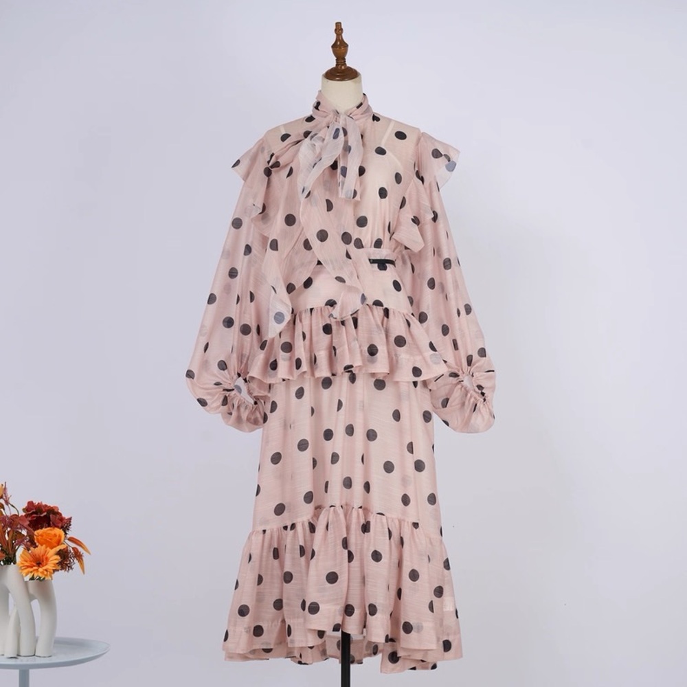 Polka Dot Ruffle Dress